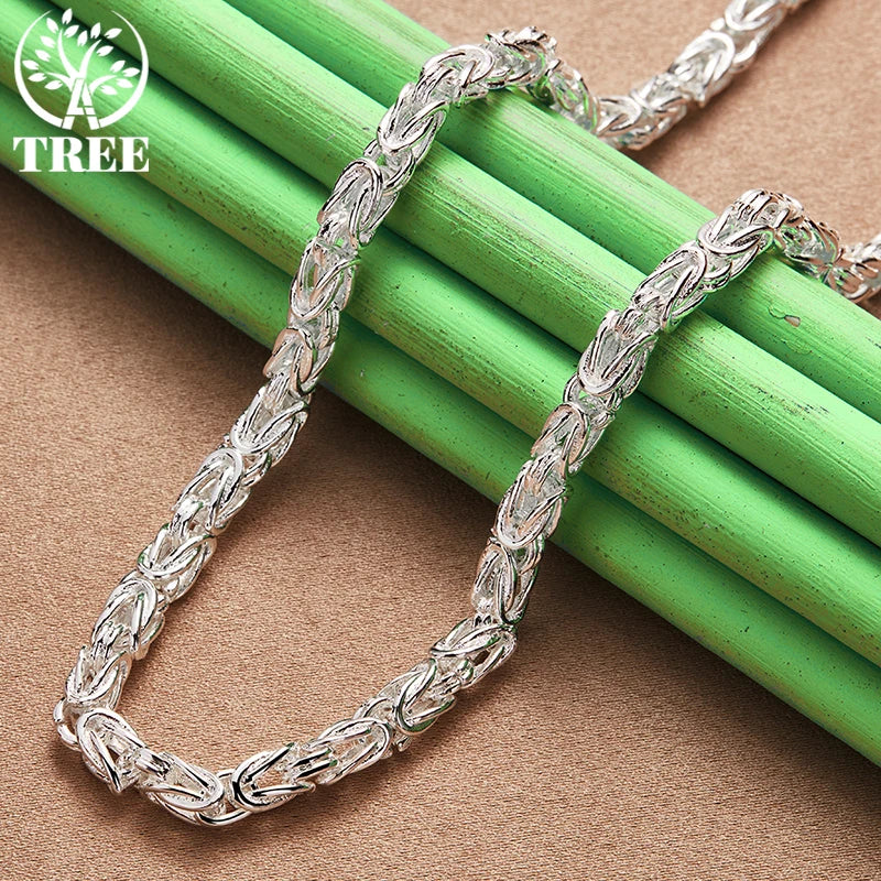 ALITREE 925 Sterling Silver Dragon Keel Chain Necklace For Women Men Engagement Wedding Fashion Jewelry Birthday
