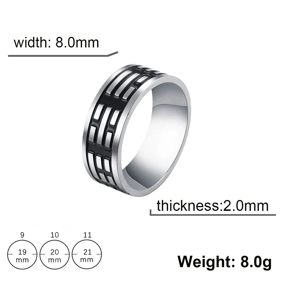 My Shape Chinese Tai Chi Yin Yang Rings for Men The Eight Trigrams Stainless Steel Ring Vintage Jewelry Amulet anillos