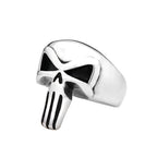 Fashion Punk Skull Rings Stainless Steel Simple Punisher Rings For Men Biker Unique Gothic Amulet Jewelry Gifts