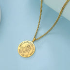 Dawapara Saint Christopher Medal Necklace Jesus Truet In You Amulet Catholic Jewelry Travelers Driver Gifts Stainless