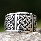 Viking Odin Trinity Celtic Knot Amulet Ring — Stainless Steel