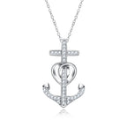 Iced Out Anchor Pendant — 925 Silver