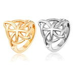 Hollow Celtic Trinity Knot Ring — Stainless Steel