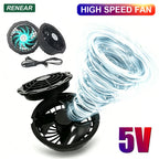 1 or 2 Pairs 5V Cooling Fan 3 Gear Adjustment For Special Summer Outdoor Air-Conditioned Vests High Speed Conditioning