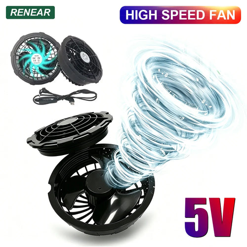 1 or 2 Pairs 5V Cooling Fan 3 Gear Adjustment For Special Summer Outdoor Air-Conditioned Vests High Speed Conditioning