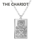 LIKGREAT Tarot Card Necklace Major Arcana Tarots Stainless Steel Necklaces Divination Jewelry Birthday Gift for Women