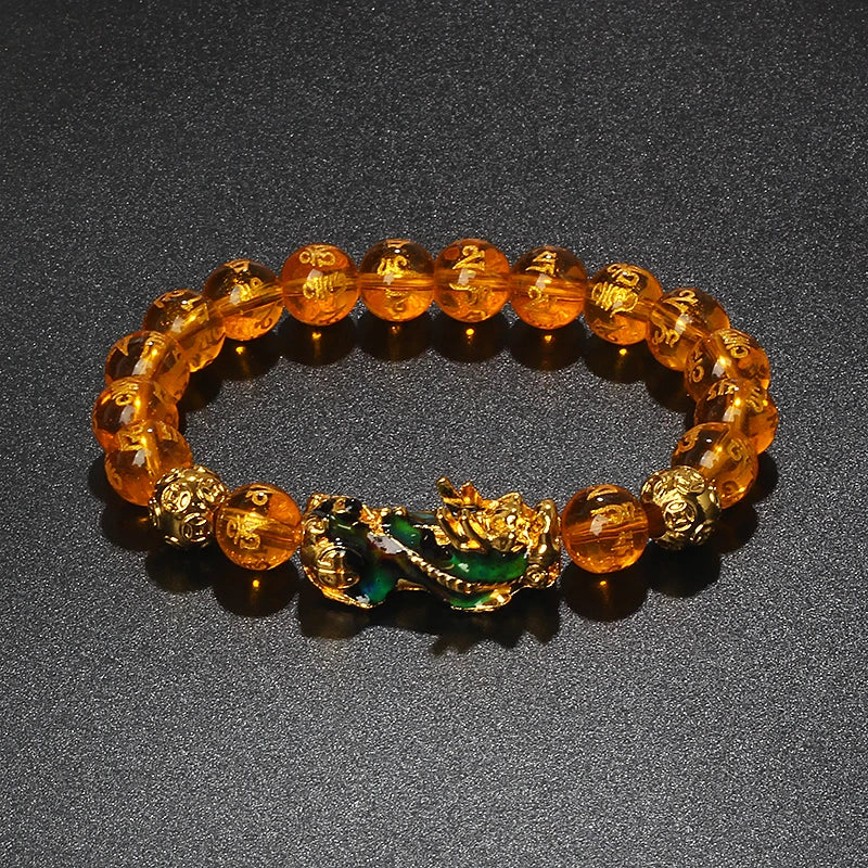 Color-Changing Natural Stone Pi Xiu Beaded Bracelet