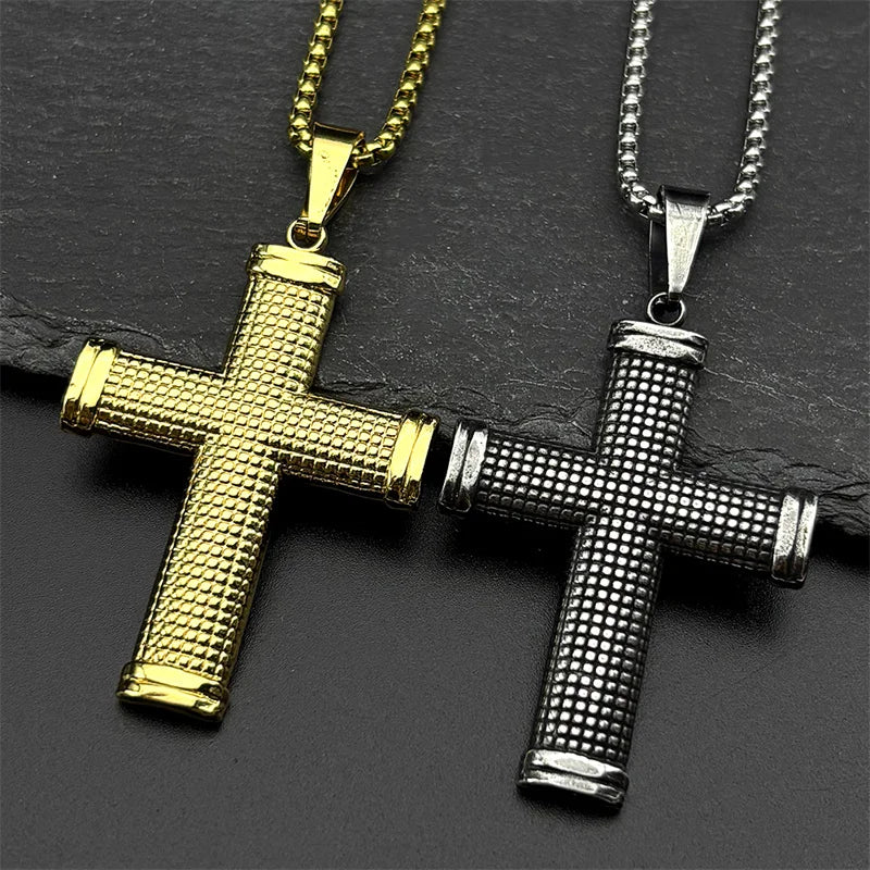 Cross Jesus Christ Gold Pendant Christian Faith