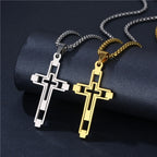 Cross Steel Pendant Hollow Religion