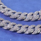 ESKEEM 10/13/18/20/22MM Full Prong-Set Iced Out Bubble Cuban Chain Hip Hop Jewelry Cubic Zirconia Cuban Necklace