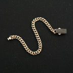 Classic Cuban Link Chain Necklace 10mm Wide — Black-Tone