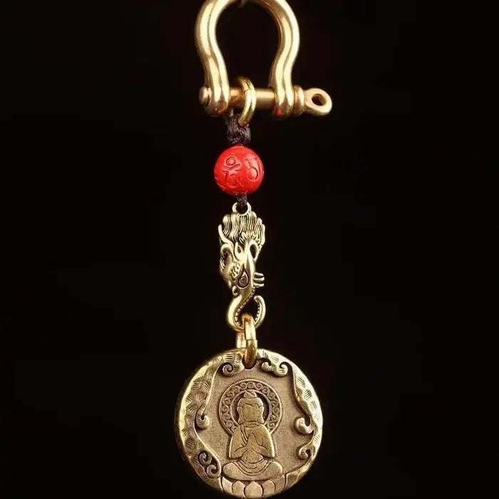 Tibetan Buddha Pendant Necklace — Copper Alloy