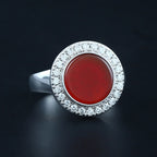 Agate Statement Ring — 925 Silver