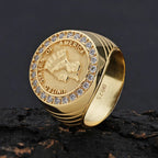 18K Gold 925 Silver Moissanite Ring Iced Out