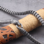 Viking snake vintage punk Necklace for men never fade stainless steel fashion Jewelry hippop street culture