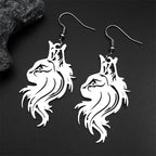 Cat Gold Earrings Cute Hollow Animal Head Drop