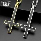 Cross Steel Pendant Upside Down Witchcraft Inverted