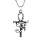 Vintage Egyptian Key of Life Ankh Cross Pendant Horus Patronus Necklace Men's Fashion Pharaoh Amulet Jewelry