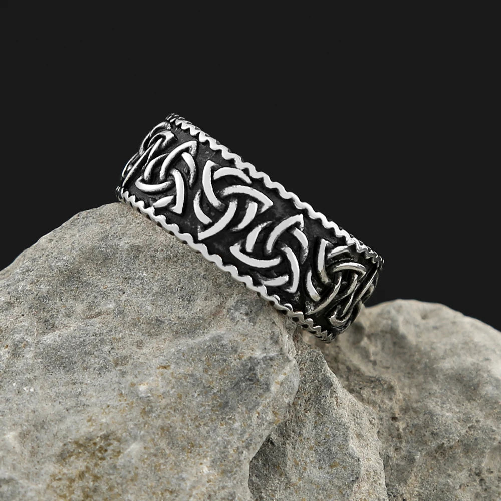 Odin Steel Ring Vintage Nordic Viking Celtics