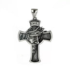 Classic St. Michael Cross Necklace — Stainless Steel