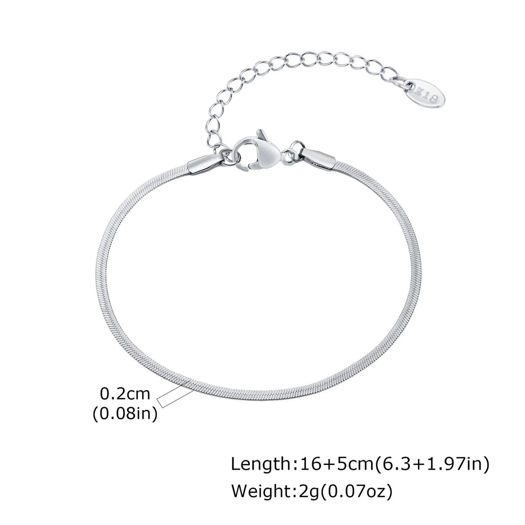 Minimal Thin Chain Bracelet — Stainless