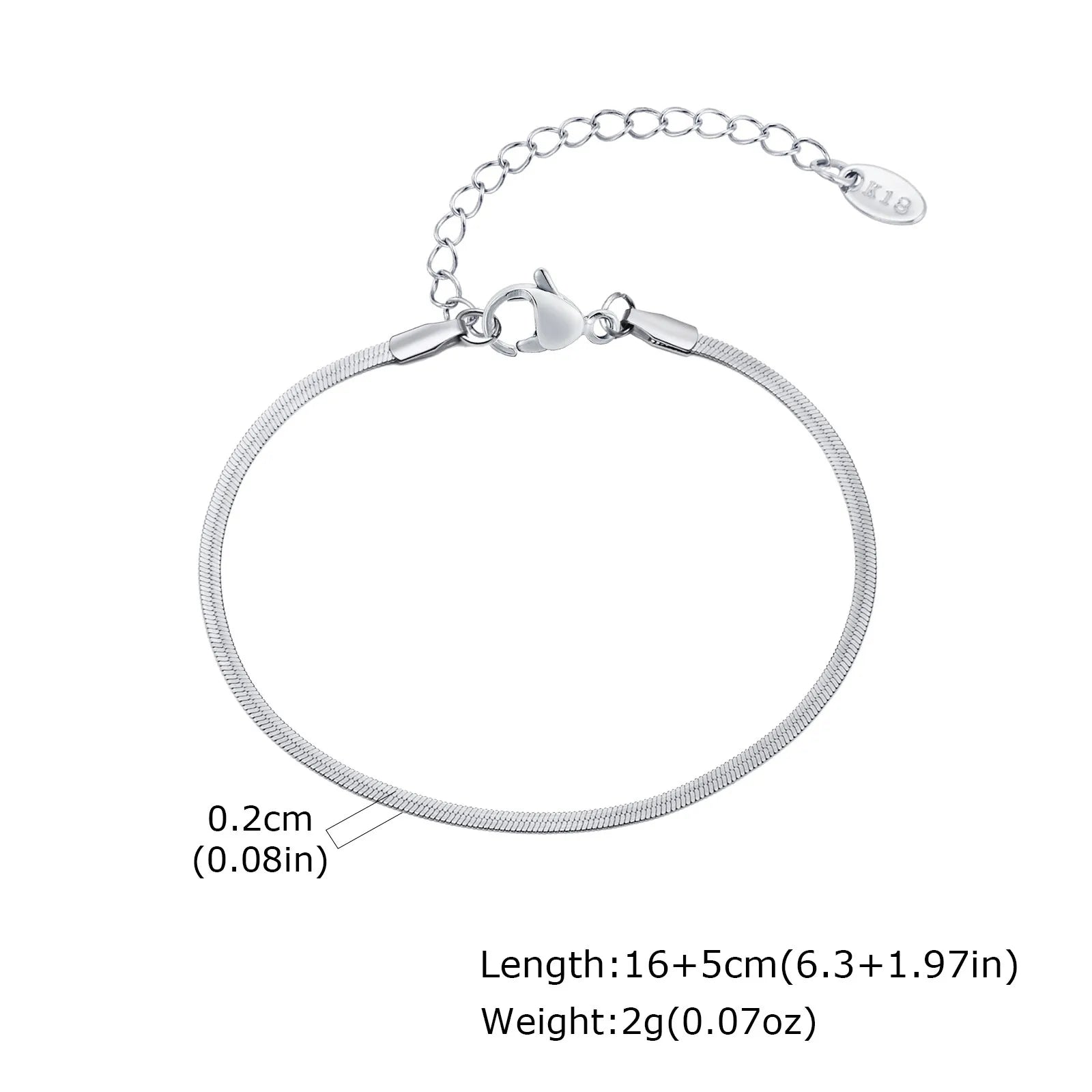 Minimal Thin Chain Bracelet — Stainless
