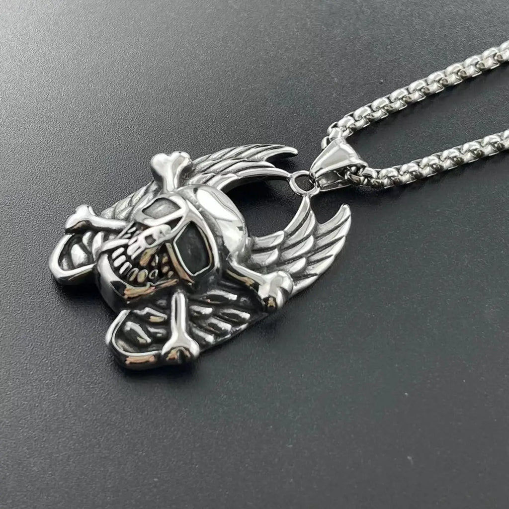 Skull Steel Pendant European American Individuality