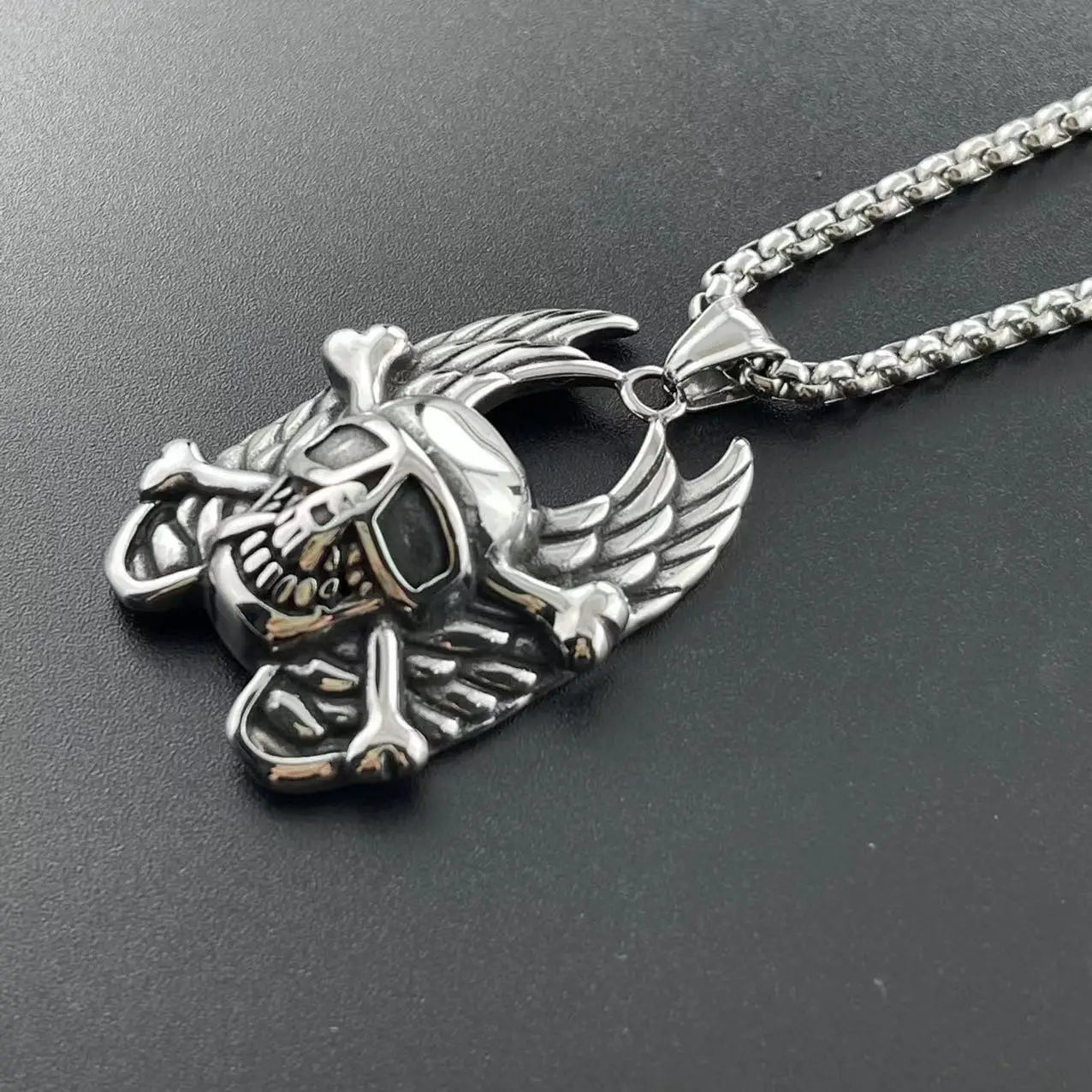Skull Steel Pendant European American Individuality