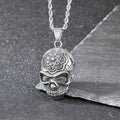 Ghost House Skull Pendant Necklace — Stainless