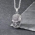 Ghost House Skull Pendant Necklace — Stainless