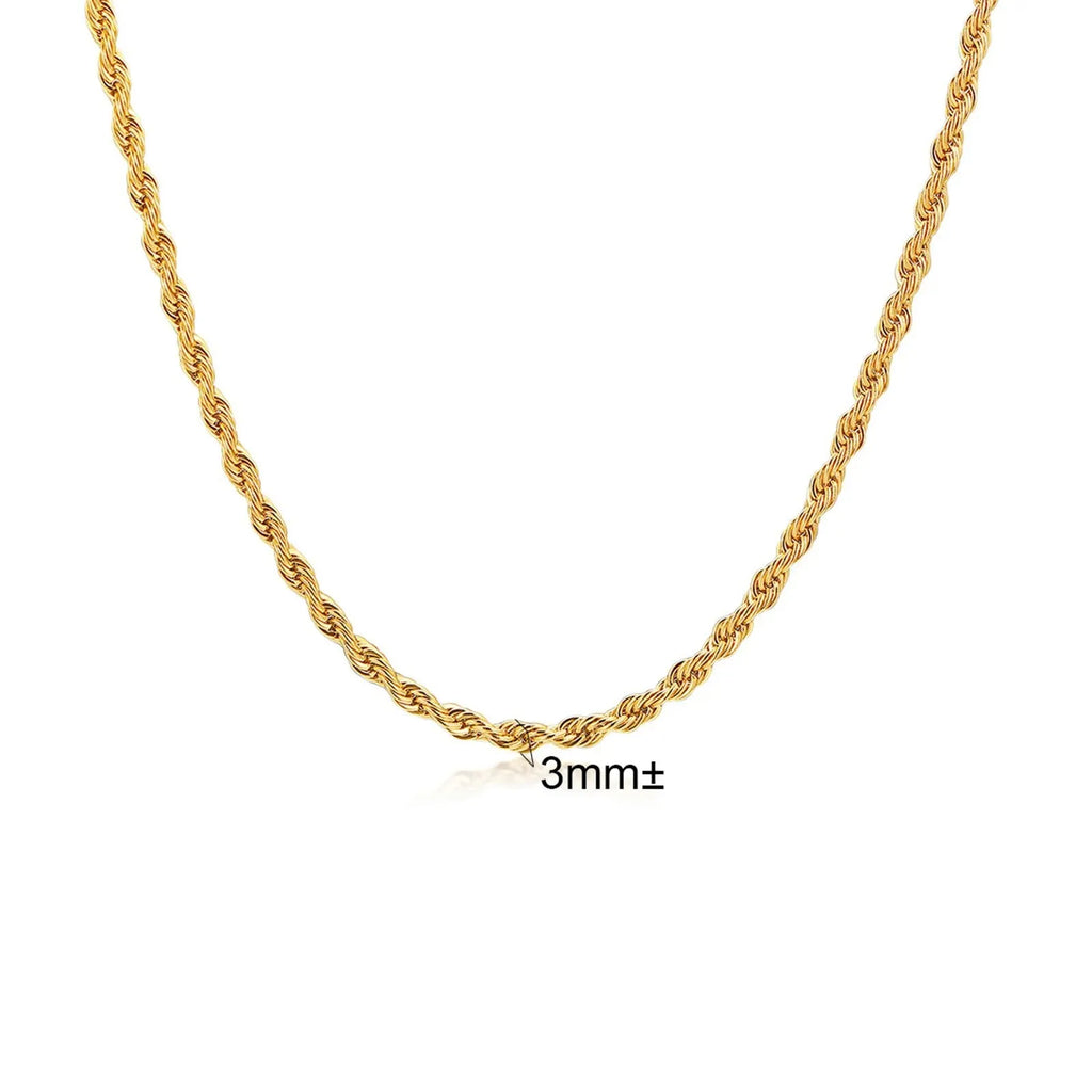 Gold Dollar Sign Cuban Chain Necklace