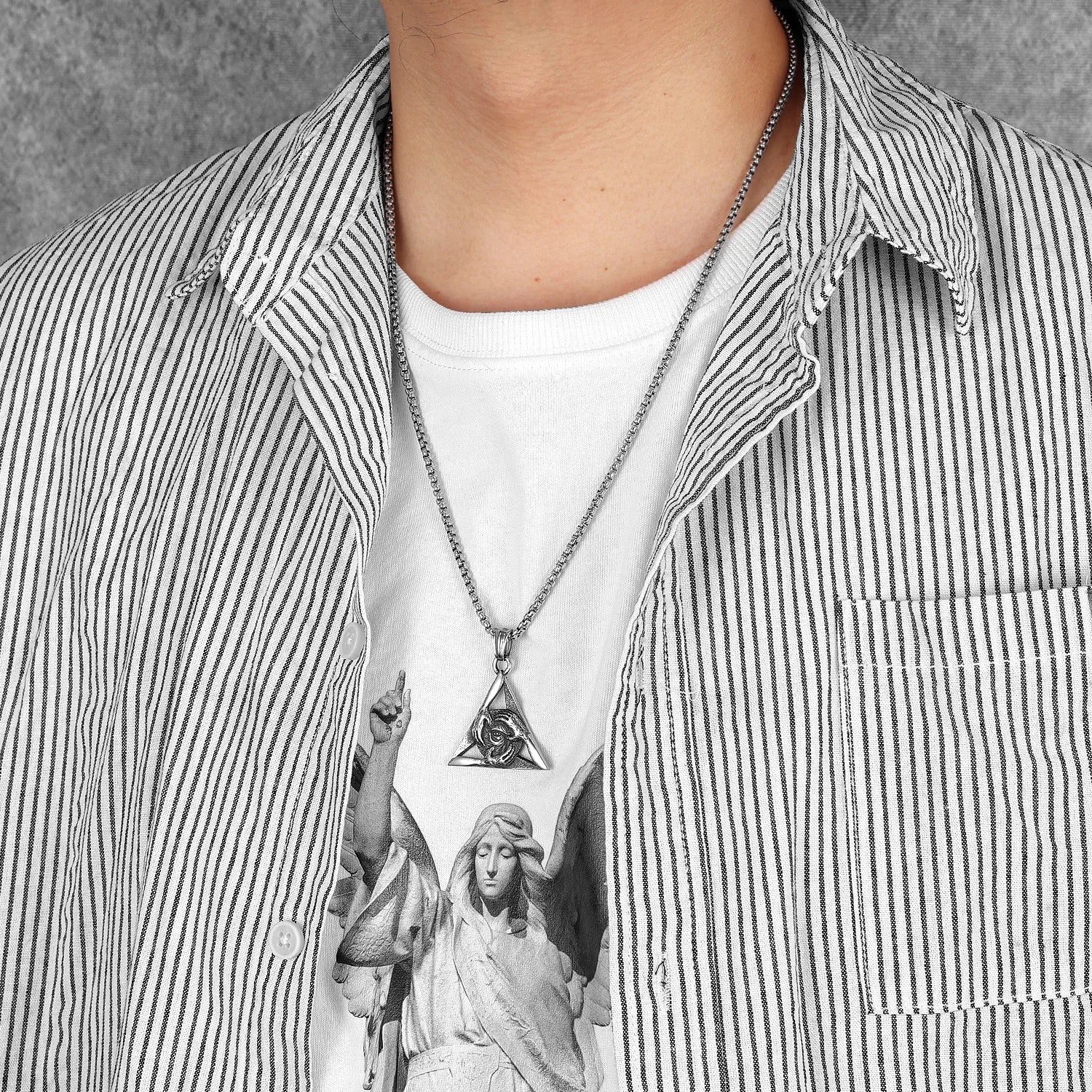 Freemasonry Eye Pendant — Stainless Steel