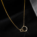 925 Sterling Silver Circle Necklace Personality Charm Geometric Shape Pendant Choker Birthday Gift for Women Exquisite Jewelry