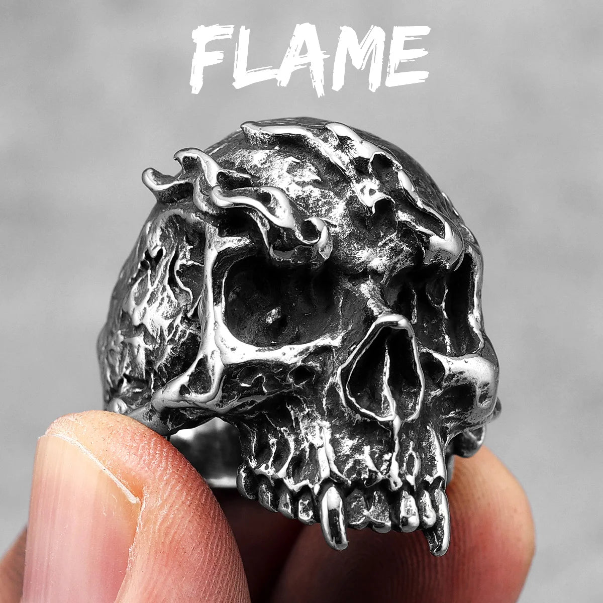 Various Skull Rings 316L Stainless Steel Men Skulls Ring Simple Skeleton Punk Rock Party for Rider Male Friend Jewelry Best Gift
