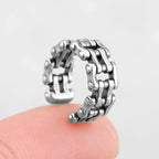 Vintage Viking Odin Amulet Stud Earrings — Stainless Steel