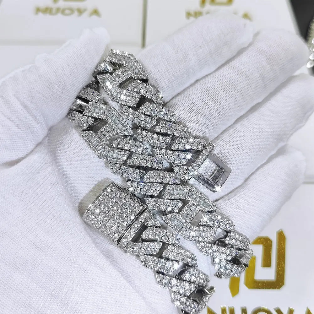 Iced Out Cuban Chain Necklace Stainless Steel 15MM