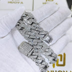 Iced Out Cuban Chain Necklace Stainless Steel 15MM