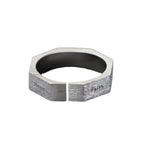 Minimalist Niche Seven Virtues Men's Ring Personalized Punk Retro Hip Hop Street Fashion Trend Party Jewelry RingAccessoriesGift