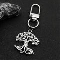 Tree Of Life Silver Pendant Key Hollow Plant Bag