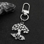 Tree Of Life Silver Pendant Key Hollow Plant Bag