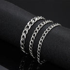 Width 6/8mm 316L Stainless Steel Men's Goth Y2K Cuban Style Fashion Bracelet America N Retro Steampunk Accessories