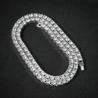 Iced Out Cuban Link Chain Necklace 14mm — Two-Tone
