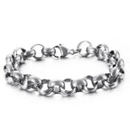 "O" Chain  Luxury Stainless Steel Bracelet Men's High Quality Simple Chunky Link Wholesale Dropshipping Gift