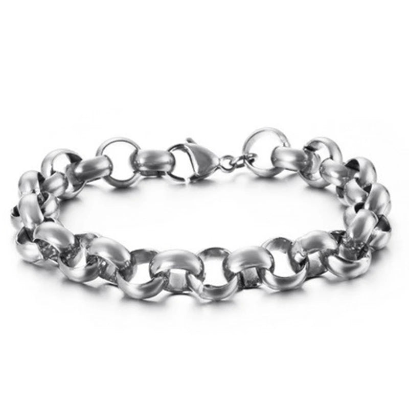 "O" Chain  Luxury Stainless Steel Bracelet Men's High Quality Simple Chunky Link Wholesale Dropshipping Gift