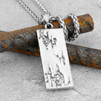 Hip Hop Retro Design Odin Viking Necklace Nordic Men's Religious Belief Jesus Shield Stainless Steel Amulet Jewelry Pendant