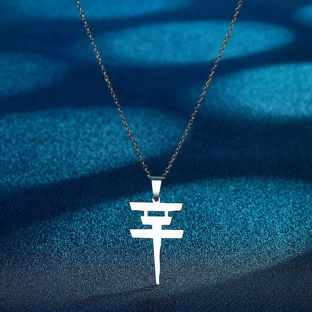 Fashion Women's Tokyo Hotel Necklace Stainless Steel Pendant Bill Kolitz Logo Jewelry Neckchain Snake Blade Choker