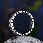 Men's 316L stainless-steel rings Vintage Viking Rune Odin 's Symbol Ring Amulet for teens Jewelry Boyfriend Gifts