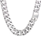 Classic Choker Necklace Man 20MM Wide Stainless Steel Cuban Link Chain Necklaces for Men Polished Hip-Hop Rapper