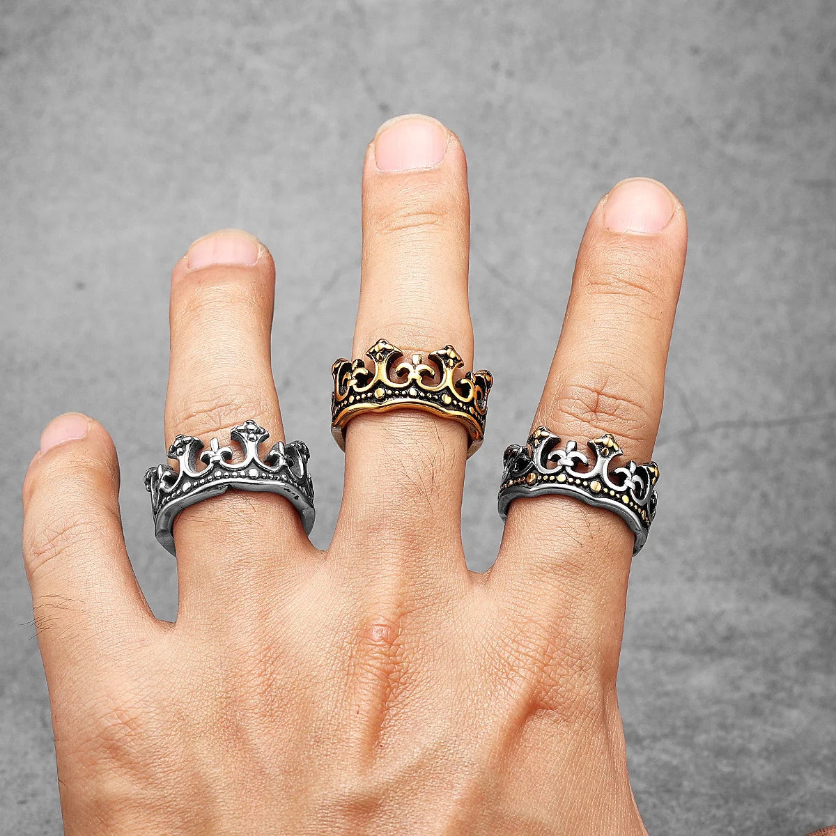 Crown Ring — Stainless Steel