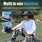 Wide Brim Solar Dual Fan Hat Outdoor Camping Fishing Hat Anti-UV Fan Hat for Men Mountain Climbing Sun Protection
